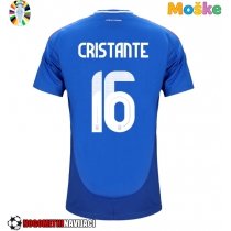 Moške Nogometnih dresov Italija Bryan Cristante #16 Domači EP 2024 Kratki rokavi